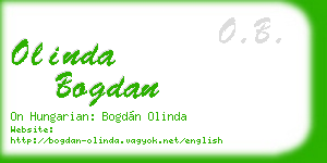 olinda bogdan business card